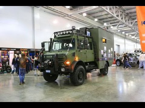 Unimog U4000 Expedition Vehicle 4x4 - Offroad camper truck Walkaround - Moscow Tuning Show 2014