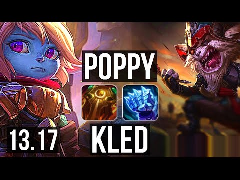 POPPY vs KLED (TOP) | 6/0/7, 2.4M mastery, Dominating | KR Master | 13.17