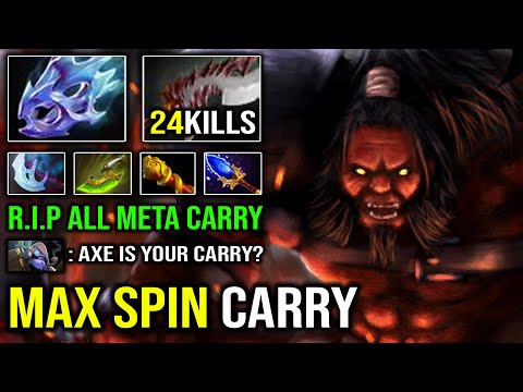 MAX SPIN AXE Moon Shard + Abyssal Crazy Right Click 100% Deleted All Meta Hero 7.29c DotA 2