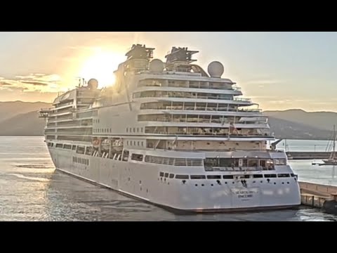 Thumbnail for cruise ship MV Seabourn encore arriving to Ajaccio