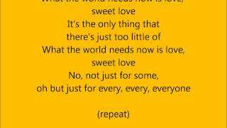 Glee - What the world needs now - Lyrics