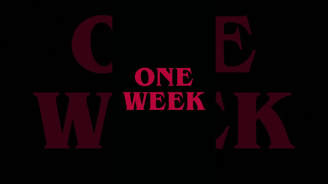 One week to go