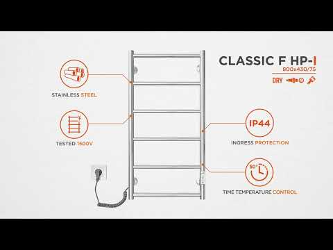 Электрический полотенцесушитель Mario Классик F НР-I TR K 2.3.0702.10.Р (4820111357123, 800x430, хром/сатин/белый глянец/черный матовый/золото/бронза, универсальный, с таймером)