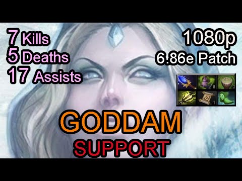 Goddam Crystal Maiden 6.86 patch | Aghanim's Sceper | Ranked Full Game
