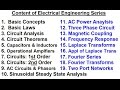Electrical Engineering Basic Concepts 1 Of 7 Content
