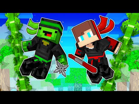 Ninja Assassins Challenge: Mikey & JJ Conquer Minecraft!