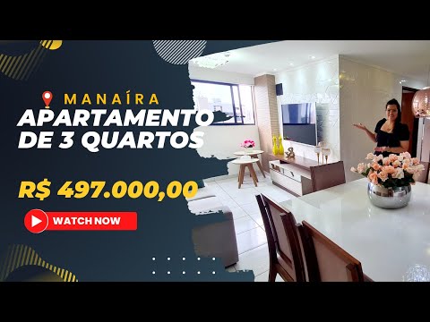 🛑VENDIDO🛑 APARTAMENTO COM 3 QUARTOS, PORTEIRA FECHADA POR R$ 497.000,00 EM MANAÍRA - JOÃO PESSOA