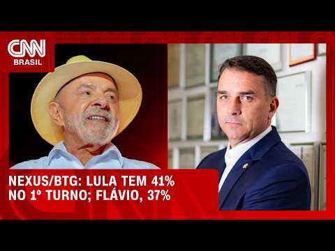 Lula e Flávio estão tecnicamente empatados em possível segundo turno, aponta pesquisa | LIVE CNN