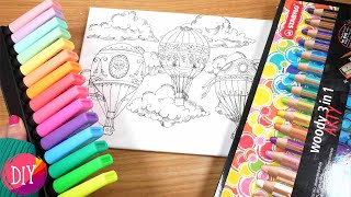 Farbexperiment | Stabilo Woody vs Textmarker auf Leinwand