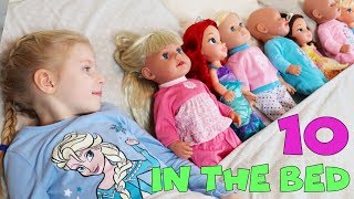 Ten In The Bed | Nursery Rhyme Song by Gabi | Roll Over | Disney Princess