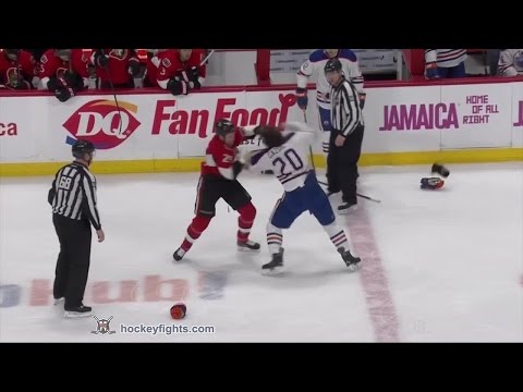 Luke Gazdic vs Chris Neil Feb 14, 2015