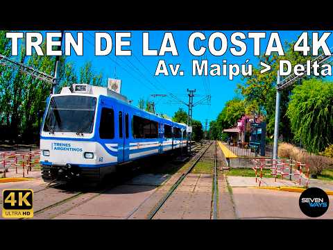 [4K] TREN DE LA COSTA - CABVIEW | AV. MAIPU (Vicente Lopez) -  DELTA (Tigre) / PUERTO DE FRUTOS