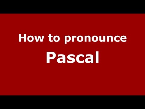 How to pronounce Pascal