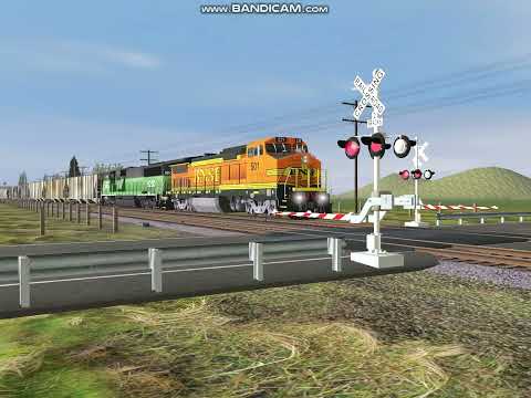 TRS22 Ns 264 Heads Southbound ES44AC Meet Bn Transfer Train