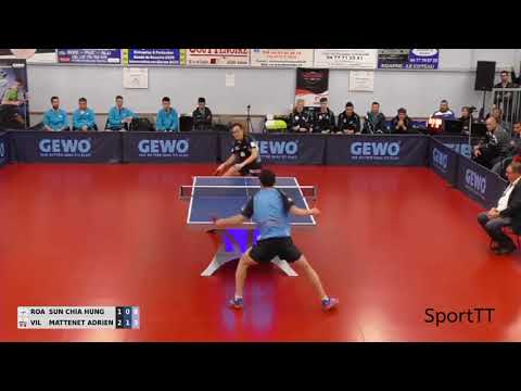 Pro A Chia Hung Sun vs Adrien Mattenet [ 2017/2018 ]