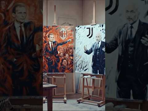 👨‍🎨🎨 A Painted Rivalry #SerieA #MilanJuventus