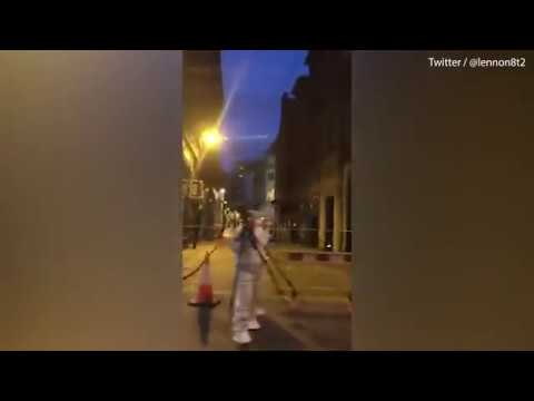 Thumbnail for Forensic team on John Dalton Street after man stabbed in the neck by John Dalton