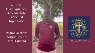 Pastor Geofrey Explains Why a Scholarship is Critical