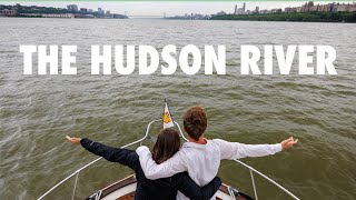 Cruising up the Hudson from Lower Manhattan and our Anchorage in Ellis Island