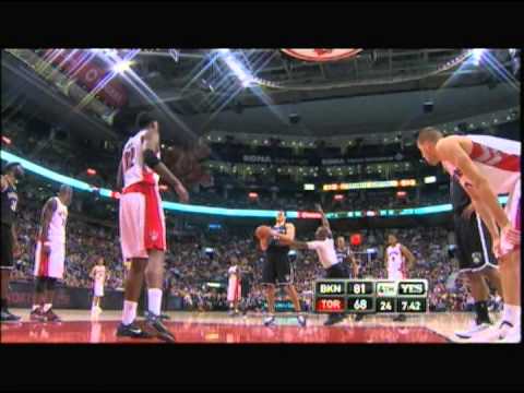 Referee Tries To Block Kris Humphries Free Throw