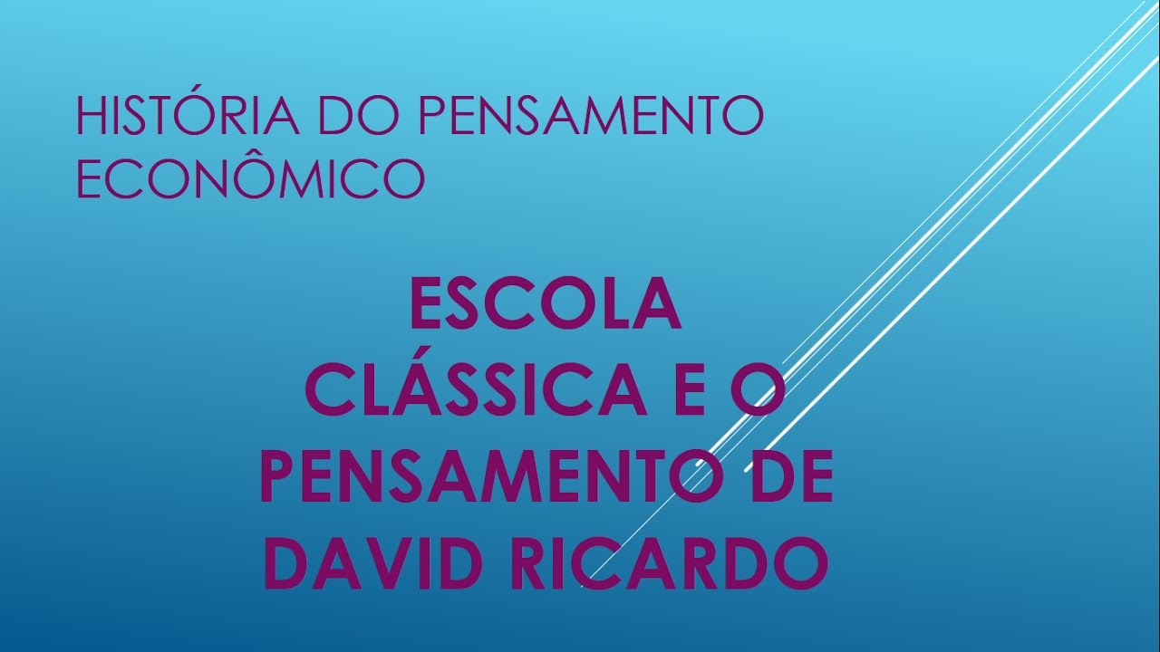 História do Pensamento Econômico - Escola Clássica e David Ricardo #3