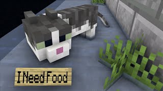 We found a crying wet and hungry kitten lying in the cold water. Minecraft kitten needs help!