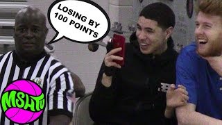 LaMelo Ball Films as REF CLOWNS &quot;Getting Beat by 100 points&quot;  Rocket &amp; Isaiah GO OFF