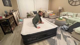 COMMOUDS Queen Air Mattress with 2000mAh Battery Powered Pump, 18" Raised Inflatable Mattress