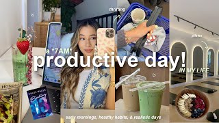 a productive & realistic day in my life!🍵 morning routine, thrifting, pilates, & coffee shops!