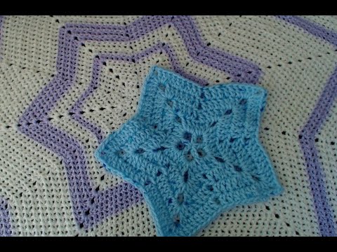 NEW Crochet Baby Blanket EASY STAR 5 or 6 pointed star blanket. YOU CAN do this.