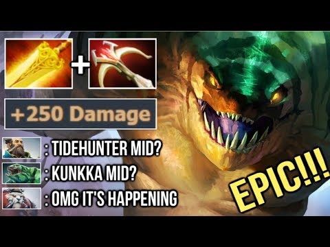 OMG Finally Full Item Tidehunter vs Full Item Kunkka Mid EPIC Crazy Game Benjaz vs Timado Dota 2