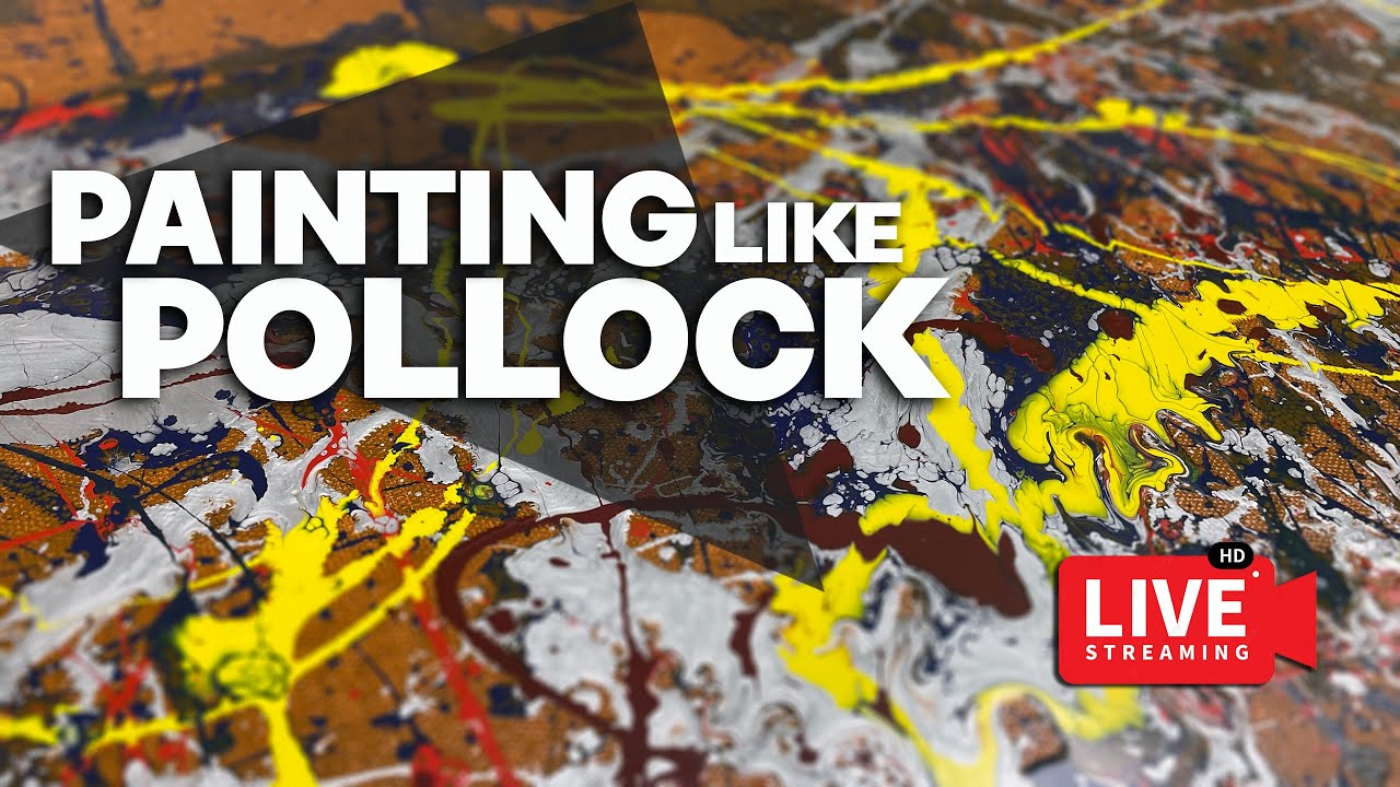 Paint like Jackson POLLOCK - LIVE painting techniques that YOU can learn!