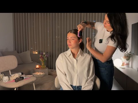 ASMR mit einer echten Person | Styling für ein Geschäftstreffen | Haare & Outfit