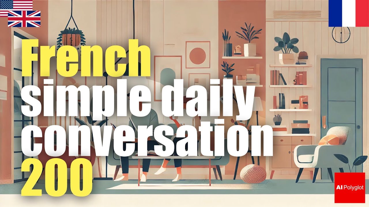 French simple daily conversation 200 | Passive listening | with hiragana episode artwork