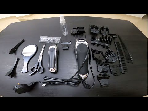 Wahl Deluxe chrome pro 27 pieces personal HAIRCUT kit box unboxing