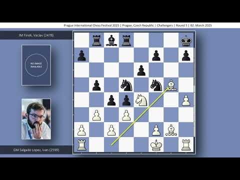 GM Ivan Salgado vs IM Vaclav Finek | Prague International Chess Festival 2025 | Round 5