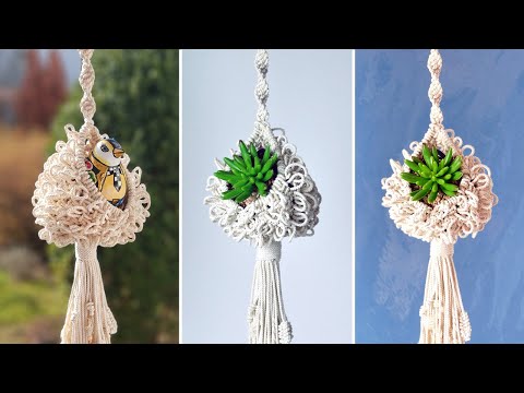 DIY Macrame Plant Hanger Easy NEW Diamond Design