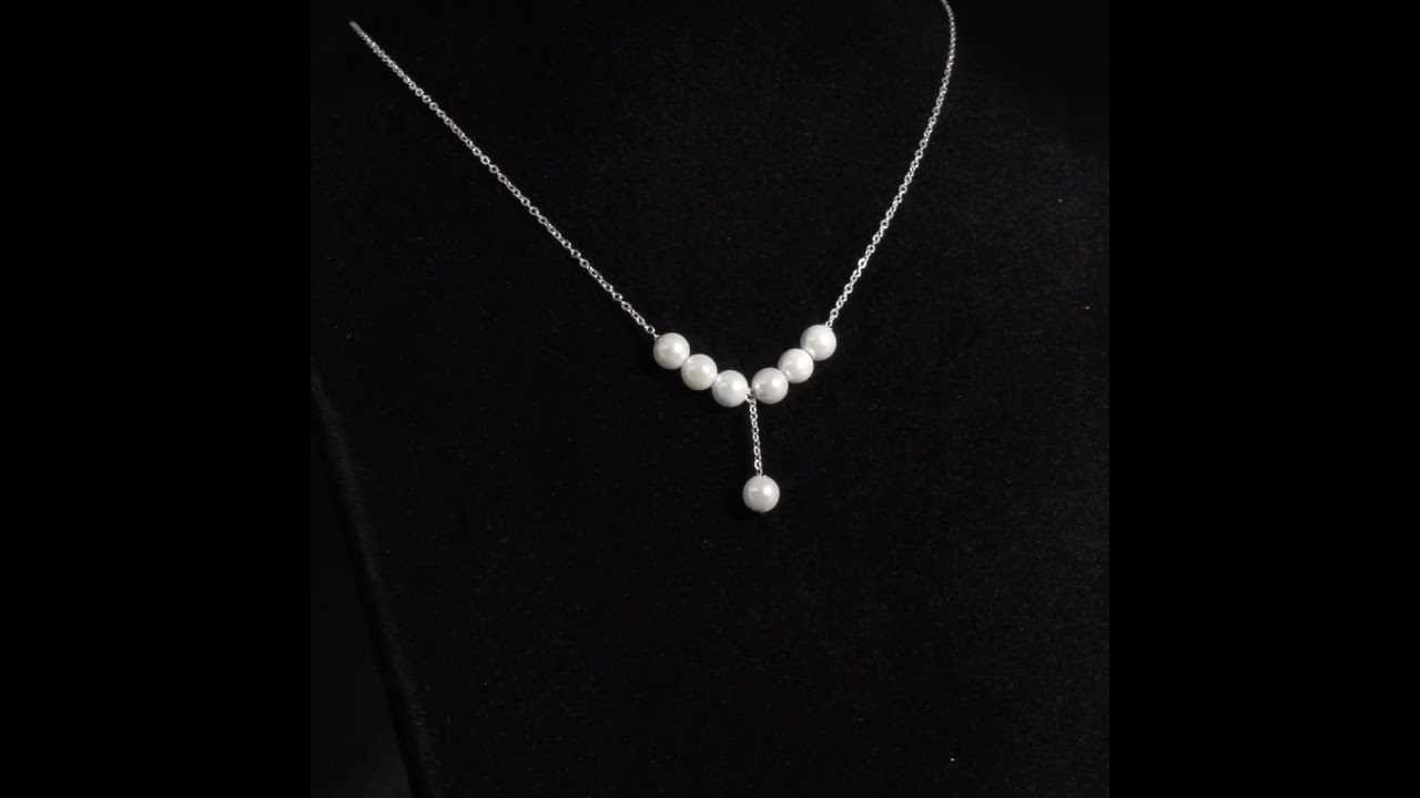 Dây chuyền DCJ81 ngọc trai thanh lịch dịu dàng bạc 925 ChariotJewelry