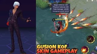 Mobile legends Gusion KOF New Skin Gameplay  King 