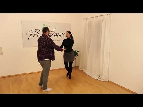 Discofox Figur: Ausgang "Rückenfasser" aus dem Körbchen-Karussell -Demonstration & Zählen