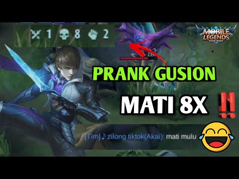 PRANK TOP 1 GUSION MATI 8X ~ Mobile Legends