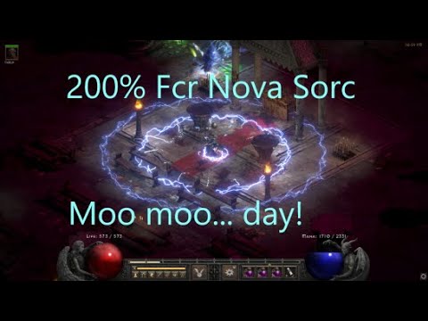 6Hrs Farming Cow Level! 200Fcr Nova Sorc - Diablo 2 resurrected