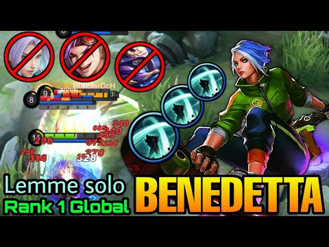 Aggressive Jungler Benedetta with 16 Kills! - Top 1 Global Benedetta by Lemme solo - MLBB