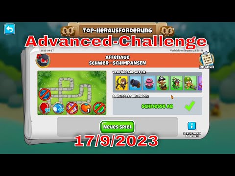 BTD 6 Top Herausforderung 17.09.2023 | bloonstd6 - Advanced Challenge  -  Zjemcikota