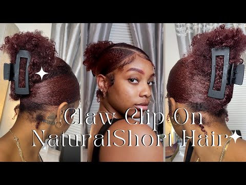 Easy IT Girl Claw Clip on Natural Short Hair
