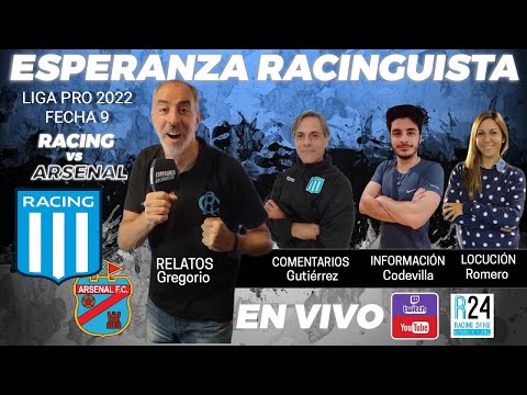 RACING VS ARSENAL / EN VIVO / FECHA 9 LPF 2022 // TRANSMISION ESPERANZA RACINGUISTA