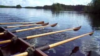 preview picture of video 'Rowing a whale boat (tiohuggare) in Finland 2009'