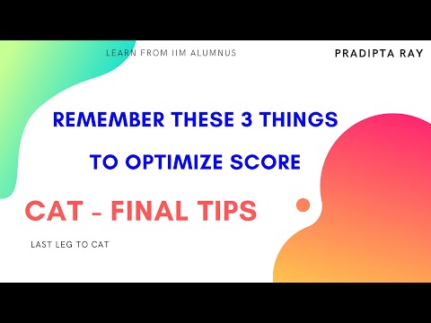 Remember these 3 things to optimize performance in CAT 2021