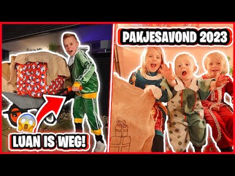 LUAN iS WEG OP PAKJESAVOND 2023! 😱 KOM DiT WEL GOED? | Bellinga Sinterklaas Vlog