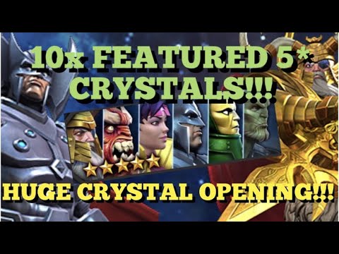 MCOC - HUGE 10X Featured 5 Star Crystal Opening (1 old 9 new) - Hunting for Stryfe and Odin!!!!